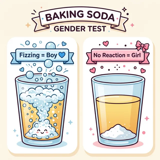 Baking soda gender test reaction boy vs girl