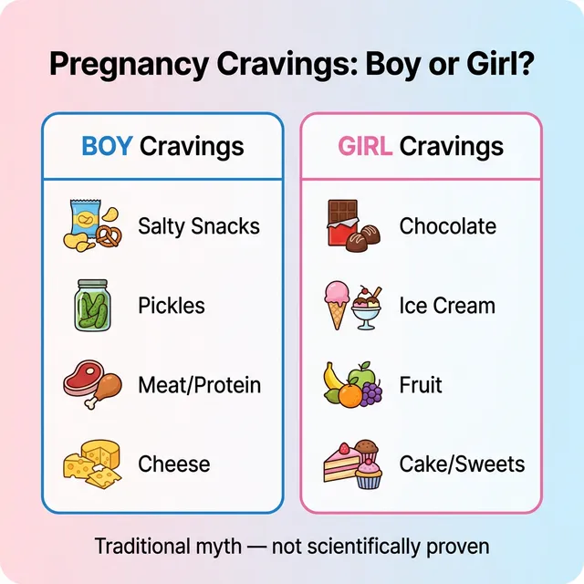 Pregnancy cravings boy or girl sweet vs salty cravings chart