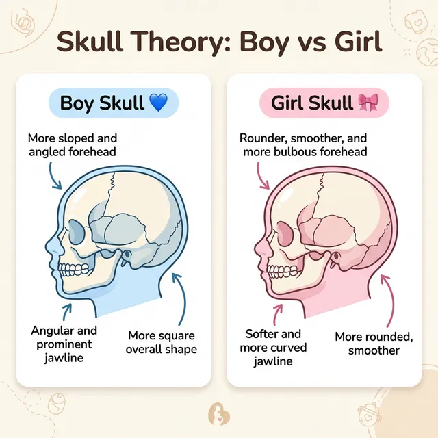 Skull theory boy vs girl ultrasound example